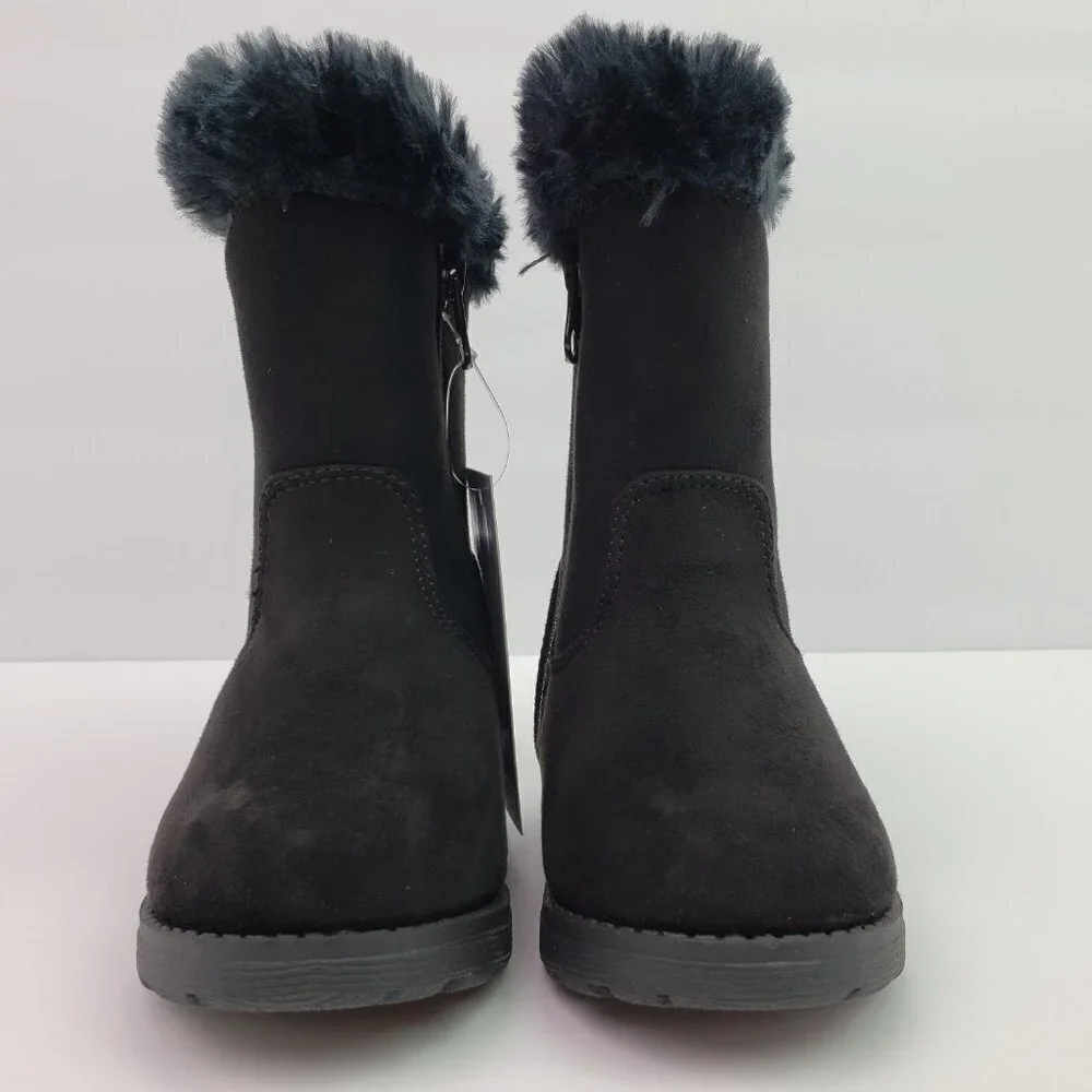 NEW Cat & Jack Leah Toddler Girls Size 5 Black Winter Snow Boots